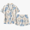 Boho Ivory Organic Collage Custom Short Pajama Set