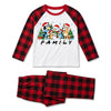 Kids 2-Piece Christmas Pajama Set - Cartoon Dog Snowman Family Print
