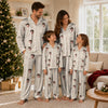 Classic Cream Windowpane Grid Custom Long Pajama Set