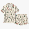 Cozy Ivory Pine Sprig Scatter Custom Short Pajama Set