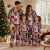 Cozy Multicolor Patchwork Medley Custom Long Pajama Set for Dog Lovers