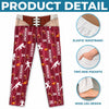 Custom sports pajama pants product detail: elastic waistband, two side pockets, wide-leg design
