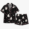 Cute Black Starry Figures Custom Short Pajama Set