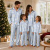 Cute Blue Petal Scatter Custom Long Pajama Set