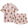 Cute Blush Pink Dainty Bow Scatter Custom Short Pajama Set