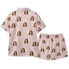 Cute Blush Pink Dainty Bow Scatter Custom Short Pajama Set - image 3