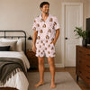 Cute Blush Pink Dainty Bow Scatter Custom Short Pajama Set - image 6