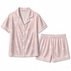 Cute Blush Pink Dainty Bow Scatter Custom Short Pajama Set - image 2