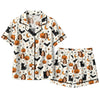 Cute Ivory Silhouette Medley Custom Short Pajama Set