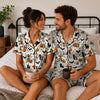 Cute Ivory Silhouette Medley Custom Short Pajama Set