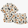 Cute Ivory Silhouette Medley Custom Short Pajama Set