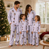 Cute Lavender Medallion Pattern Custom Long Pajama Set