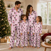 Cute Pink Bow Scatter Custom Long Pajama Set