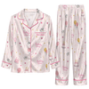 Cute Pink Crown Scatter Custom Long Pajama Set