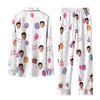 Cute White Balloon Scatter Custom Long Pajama Set
