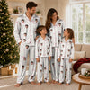 Cute White Bow Motifs Custom Long Pajama Set