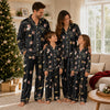 Dreamy Black Cosmic Scatter Custom Long Pajama Set