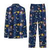 Dreamy Blue Orbital Scatter Custom Long Pajama Set