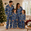 Dreamy Blue Orbital Scatter Custom Long Pajama Set