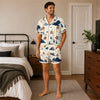 Dreamy Ivory Landscape Layers Custom Short Pajama Set