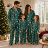 Elegant Green Botanical Scrolls Custom Long Pajama Set