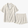 Elegant Ivory Sparkle Waves Custom Short Pajama Set