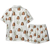 Elegant White Bouquet Heart Scatter Custom Short Pajama Set - image 3