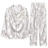 Elegant White Monogram Wreath Custom Long Pajama Set