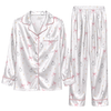 Elegant White Ring Scatter Custom Long Pajama Set