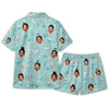 Festive Aqua Cake Balloon Medley Custom Short Pajama Set - image 3