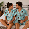 Festive Aqua Cake Balloon Medley Custom Short Pajama Set - image 4