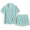 Festive Aqua Cake Balloon Medley Custom Short Pajama Set - image 2