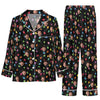 Festive Black Light Strand Custom Long Pajama Set