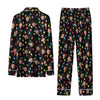 Festive Black Light Strand Custom Long Pajama Set