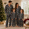 Festive Black Light Strand Custom Long Pajama Set