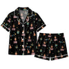 Festive Black Pennant Gift Scatter Custom Short Pajama Set