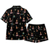 Festive Black Pennant Gift Scatter Custom Short Pajama Set - image 3