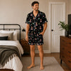 Festive Black Pennant Gift Scatter Custom Short Pajama Set - image 6