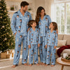 Festive Blue Triangle Scatter Custom Long Pajama Set
