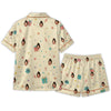 Festive Cream Gift Star Scatter Custom Short Pajama Set - image 3