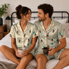 Festive Cream Gift Star Scatter Custom Short Pajama Set - image 4
