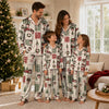 Festive Cream Homespun Tiles Custom Long Pajama Set