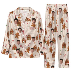 Festive Cream Treat Scatter Custom Long Pajama Set