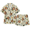 Festive Ivory Pennant Icon Medley Custom Short Pajama Set