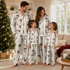 Festive Warm Ivory Vertical Sprigs Custom Long Pajama Set