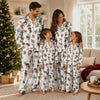 Festive White Ribbon Foliage Custom Long Pajama Set