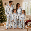 Festive White Symbol Bands Custom Long Pajama Set