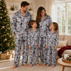 Gothic Grey Gothic Motifs Custom Long Pajama Set