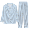 Minimalist Baby Blue Mini Symbols Custom Long Pajama Set