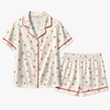 Minimalist Ivory Snowflake Star Scatter Custom Short Pajama Set